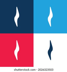 Beam Electricity blue and red four color minimal icon set