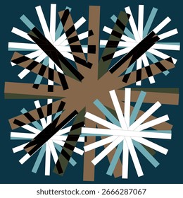 Beam fireworks form geomertic frane