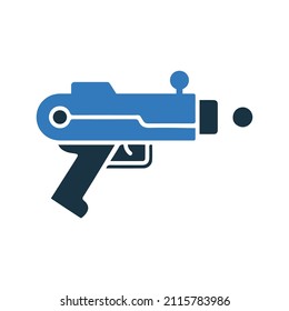 Beam, gun, laser, weapon icon. Simple editable vector illustration.