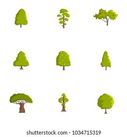 Beam icons set. Cartoon set of 9 beam vector icons for web isolated on white background