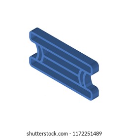 Beam isometric left top view 3D icon