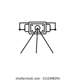 Beam laser light lamp icon. Element of party lighting thin line icon