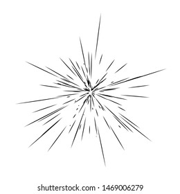 Beam of light. Abstract the sun's rays. Diverging from the center of the high-speed line. Vector illustration for creating dynamic layouts.