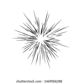 Beam of light. Abstract the sun's rays. Diverging from the center of the high-speed line. Vector illustration for creating dynamic layouts.