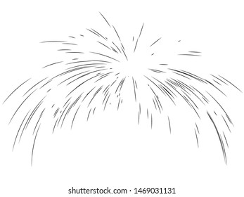 Beam of light. Abstract the sun's rays. Diverging from the center of the high-speed line. Vector illustration for creating dynamic layouts.