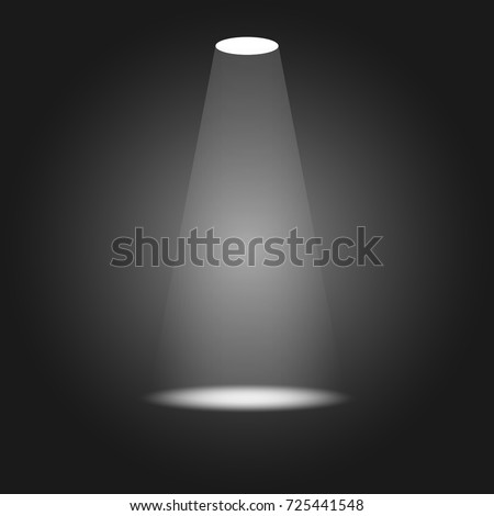 Beam of light focusing on an object