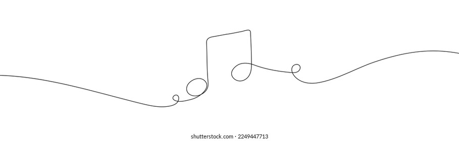 Beam note whole note vector illustration continuous line art drawing style Minimalism sign and symbol of music