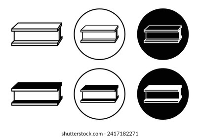 símbolo de conjunto de iconos de línea de contorno de haz para aplicación web
