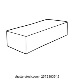 beam outline vector illustration,isolated on white background,top view