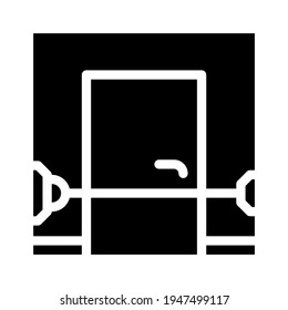 beam sensor glyph icon vector. beam sensor sign. isolated contour symbol black illustration