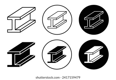 Beam vector icon set collection. Beam Outline flat Icon.