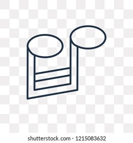 Beam vector outline icon isolated on transparent background, high quality linear Beam transparency concept can be used web and mobile