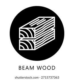 Beam Wood Icon-Taste, Mini-Illustration beziehen sich auf Zimmerei, Holzindustrie. Für moderne Konzeption, UI, UX Web- und App-Entwicklung.