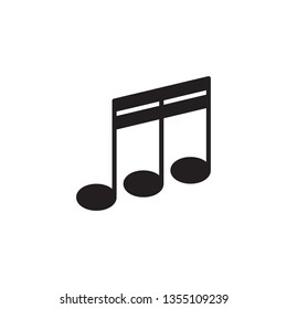 Beamed notes flat vector icon. Music symbols for websites, web design, mobile app.