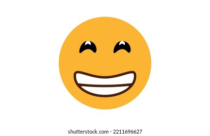 beaming face with smiling eyes emoji vector, beaming face smiling eyes emoji for website