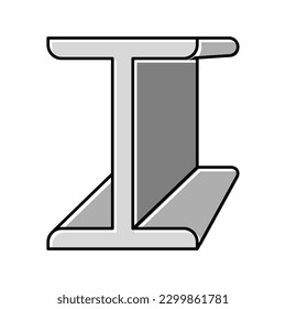 beams metal profile color icon vector. beams metal profile sign. isolated symbol illustration