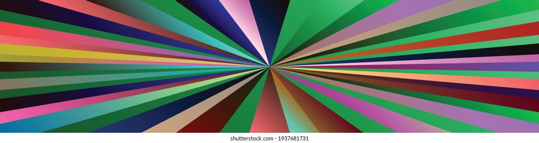 Beams, rays conflux lines. Radial–Radiating lines, stripes