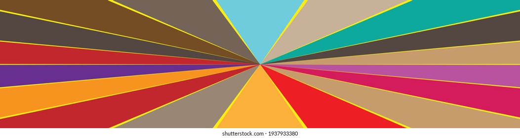 Beams, rays conflux lines. Radial–Radiating lines, stripes