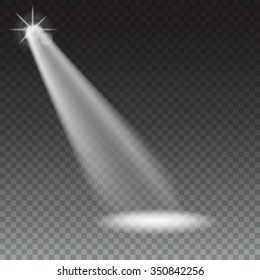 Beams from the spotlights on transparent background. Resizable vector illustration.
