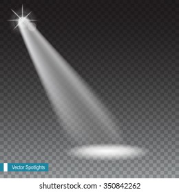 Beams from the spotlights on transparent background. Resizable vector illustration.