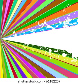 Beams and tendrils on a colour background