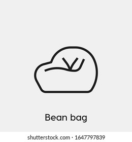 Bean Bag Chair Icon Vector. Linear Style Sign For Mobile Concept And Web Design. Bean Bag Symbol Illustration. Pixel Vector Graphics - Vector.