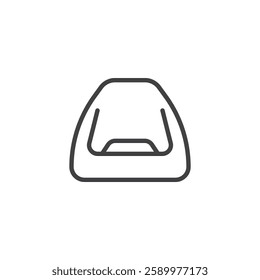 Bean Bag Chair line icon. linear style sign for mobile concept and web design. A soft, round cushion style chair outline vector icon. Symbol, logo illustration. Vector graphics