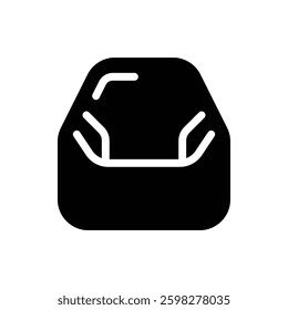 Bean Bag Glyph Icon. Bean Bag Icon