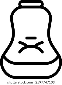 bean bag line icon illustration vector