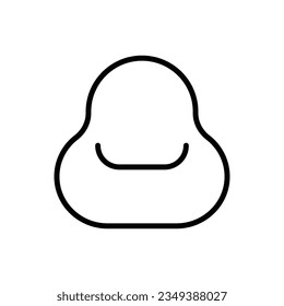 Bean Bag Outline Icon Vector Illustration