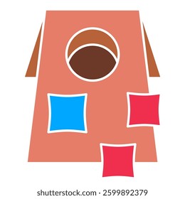 bean bag throw game illustration