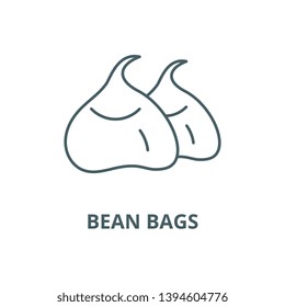 Bean bags vector line icon, linear concept, outline sign, symbol