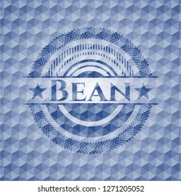 Bean blue hexagon emblem.