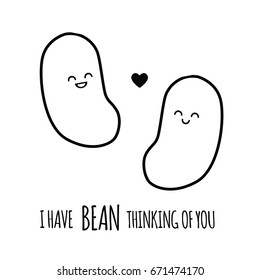 bean cartoon character 