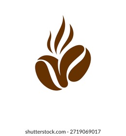 Icono del café de frijol. Cafetaria Logo Classic