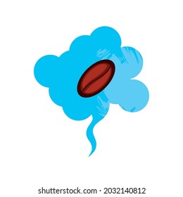 bean of coffee icon isolated