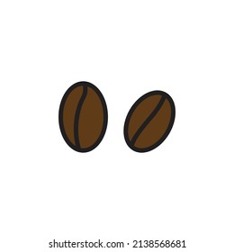 bean coffee icon for website, presentation symbol