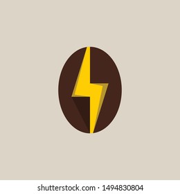 Bean Coffee Power Energy Creative Logo