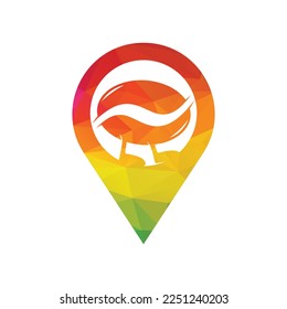 Bean Coffee Running Logo Design. Walking Coffee Logo Template.