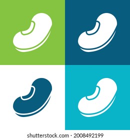 Vier-Farben-Minimal-Icon-Set für Beebelflach