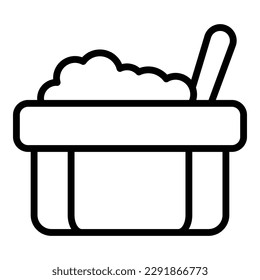 Bean food icon outline vector. Dish baked. Rice tomato