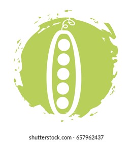 bean fresh vegetable isolated icon