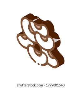 vector de icono de granos de frijol. signo de granos de frijol isométricos. ilustración de símbolo aislado de color