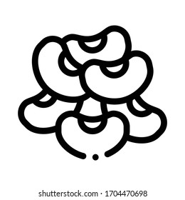 bean grains icon vector. bean grains sign. isolated contour symbol illustration