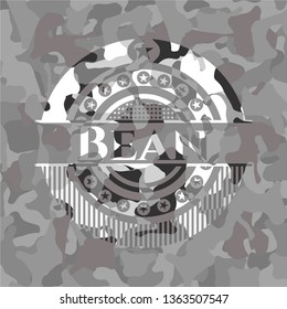 Bean grey camouflaged emblem
