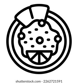 Bean hummus icon outline vector. Cuisine day. Meal snack