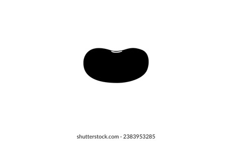 Icono de ean, silueta negra aislada