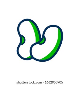 bean icon fruit and vegetable