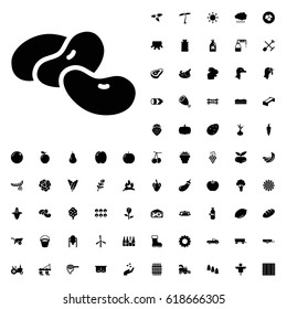 Bean icon illustration isolated vector sign symbol. agriculture icons vector set on white background.
