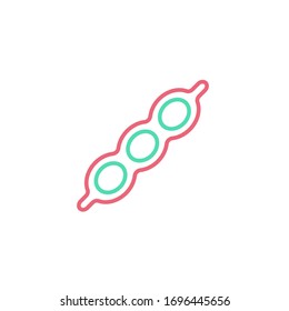 bean icon vector illustration two color line style design. isolated on white backround